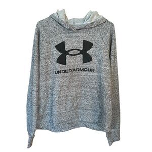 NWT Under Armour Loose Fit Gray Rival Fleece Hoodie Sweatshirt Sz L